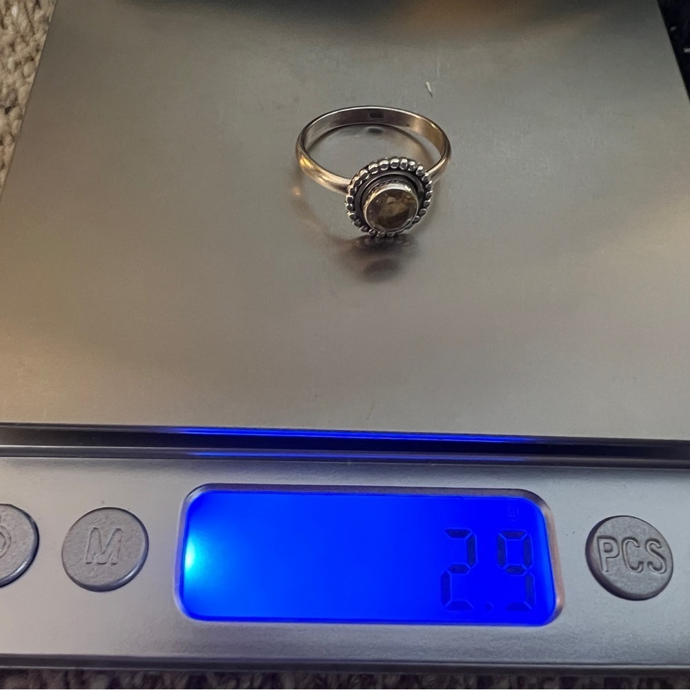 ❤️ Citrine Sterling Silver 925 Bohemian Hippie Style Ring Size 8.25 - Picture 11 of 11